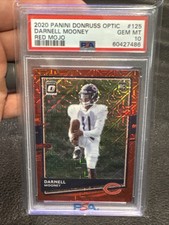 2020 Donruss Optic Red Mojo Prizm #125 Darnell Mooney Rookie PSA 10 Bears Falcon