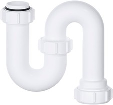 PlumbEZ Swivel S Trap 32mm (1.1/4'') Basin Waste Sink Trap with 75mm Water Seal