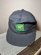 Vintage BP Oil British Petroleum Gas Patch Gray Trucker Mesh Snapback Hat Cap