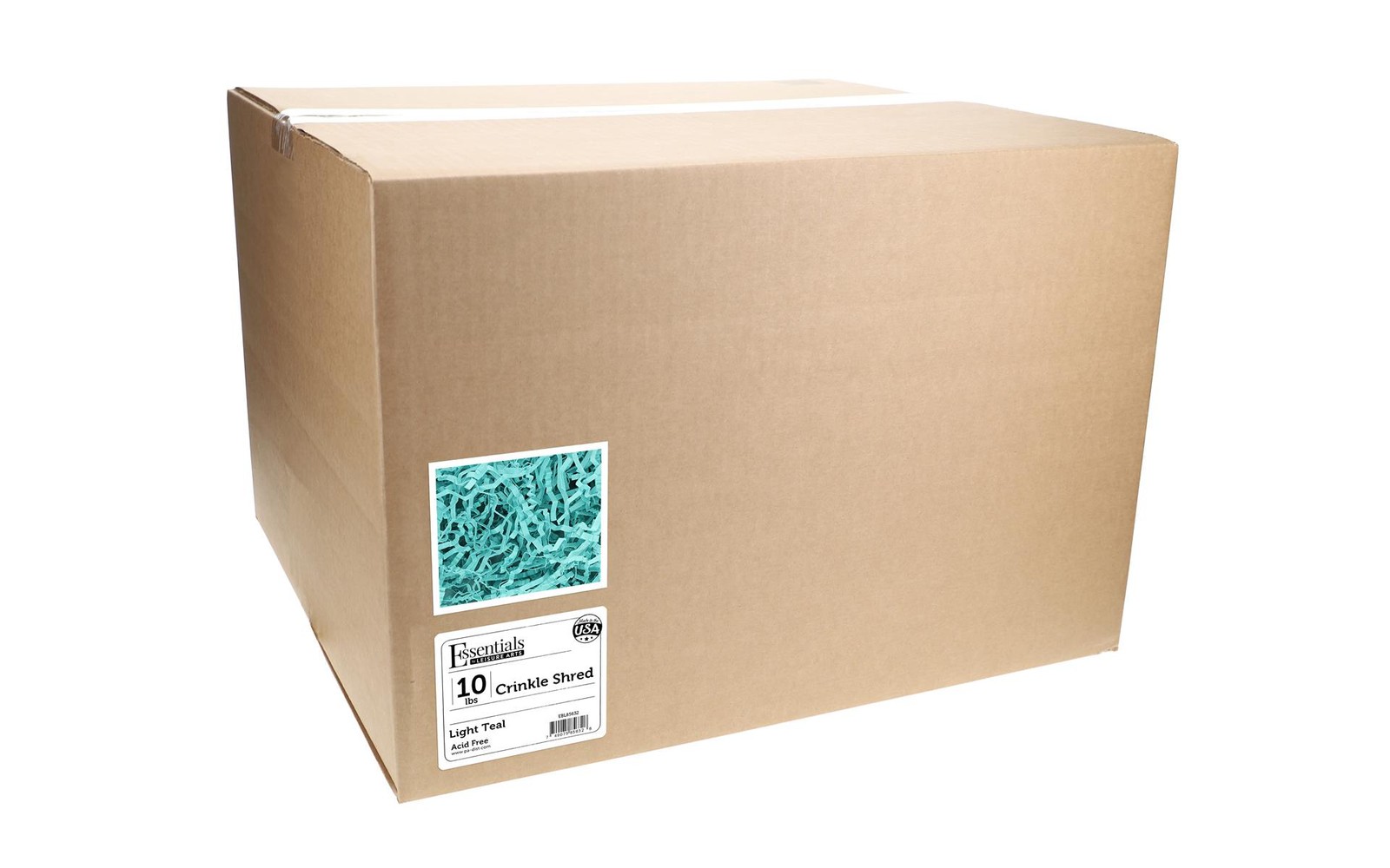 Essentials by Leisure Arts Crinkle Shred Box, Light Teal, 10lbs Shredded Paper