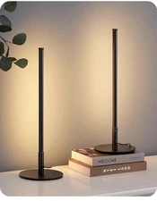 EDISHINE Modern LED Table Lamp 2 Pack -3 Color Temperatures Dimmable Matte Black