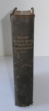 1893 Illinois Board World's Fair Commissioners Report Book Large HC Antique