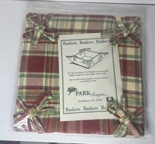 Park Designs Decorative 5” X 5” Decorative Cloth Basket NEW Country Holiday NIP