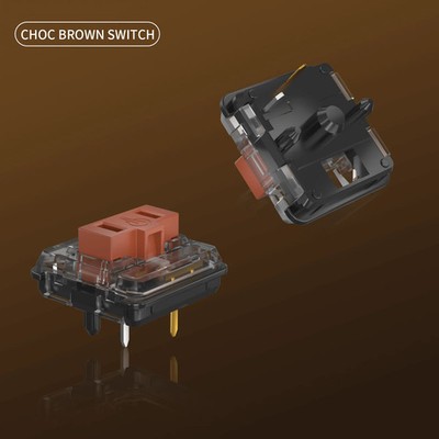Kailh Low Profile Choc Brown V1 (10er Pack) für individuelle mechanische Tastaturen