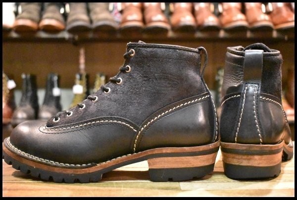 WESCO Boots Custom Jobmaster LTT Vibram 100 Single Suede Navy Black Size 9E image 4