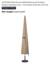 7'-10' ULTCOVER Patio Umbrella Parasol Cover - 600D Outdoor Market Umbrella