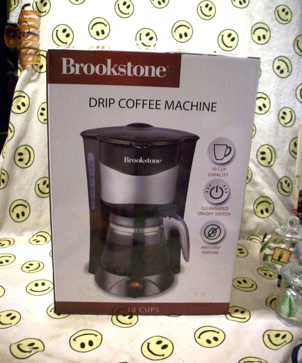 Brookstone Drip Coffee Machine 10 Cups, Model INV00823, New In Box NIB
