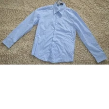 VSKA Senior Blue Button Long Sleeve Dress Shirt- L