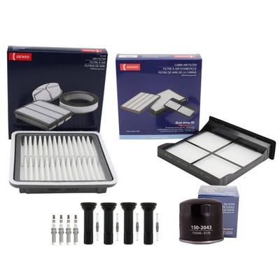 Denso Tune Up Kit NGK 4 Spark Plugs & Boots Kit for Subaru Forester 2.5 H4 AWD