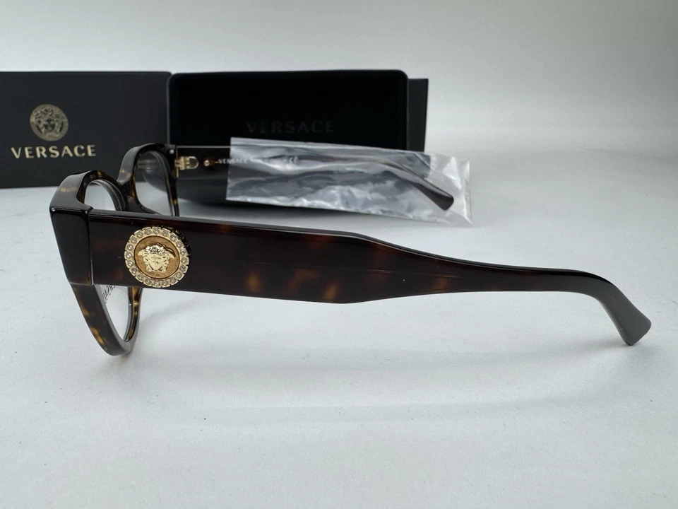 Gafas Versace VE3281BA 5323 53-17-140 Lente de demostración 108 Marco Habana Oscuro Foto 4 de 4