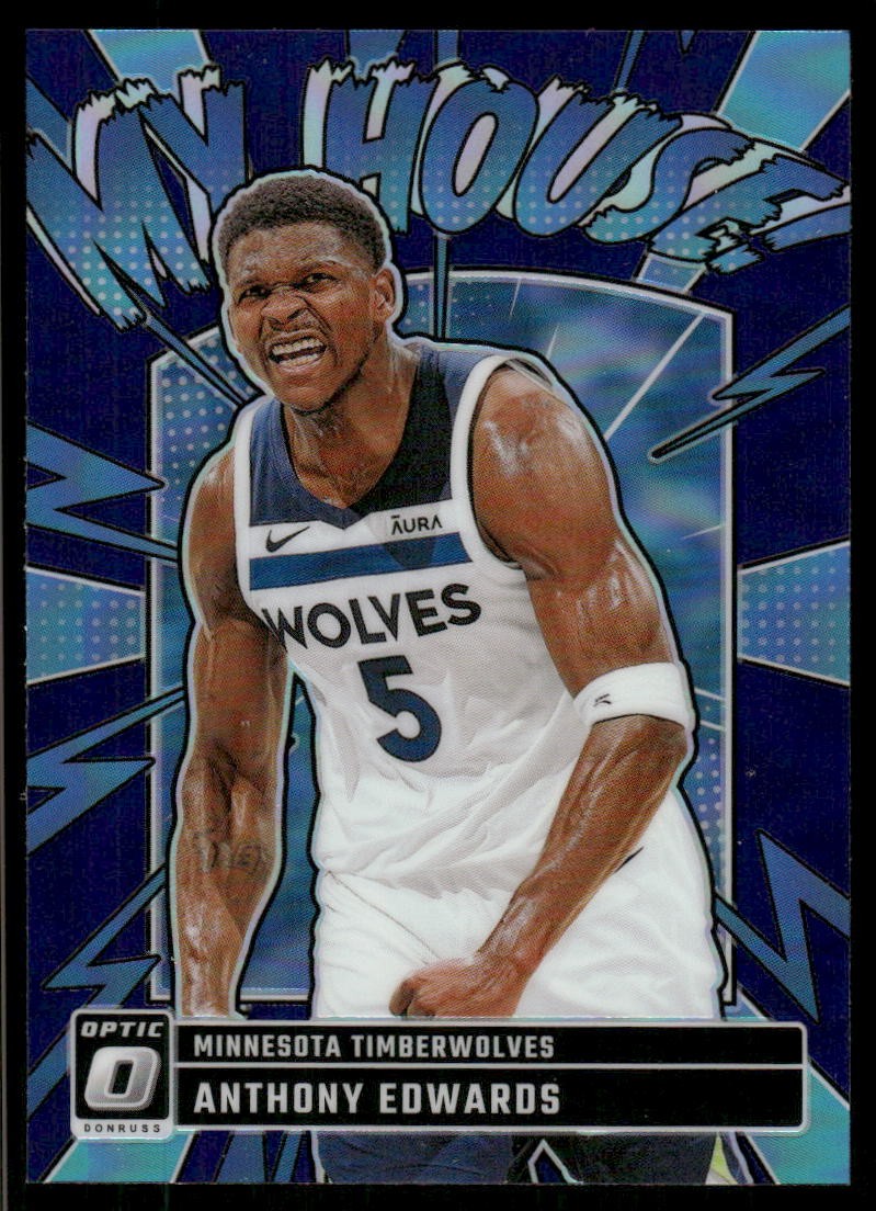 Anthony Edwards #2 Basketball Cards 2024 Panini Donruss Optic My House trading card — raw and PSA graded price guide