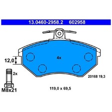 Satz Bremsbeläge Bremsklötze vorne für Seat Cordoba 6K1 6K5 Ibiza 2 | 405909