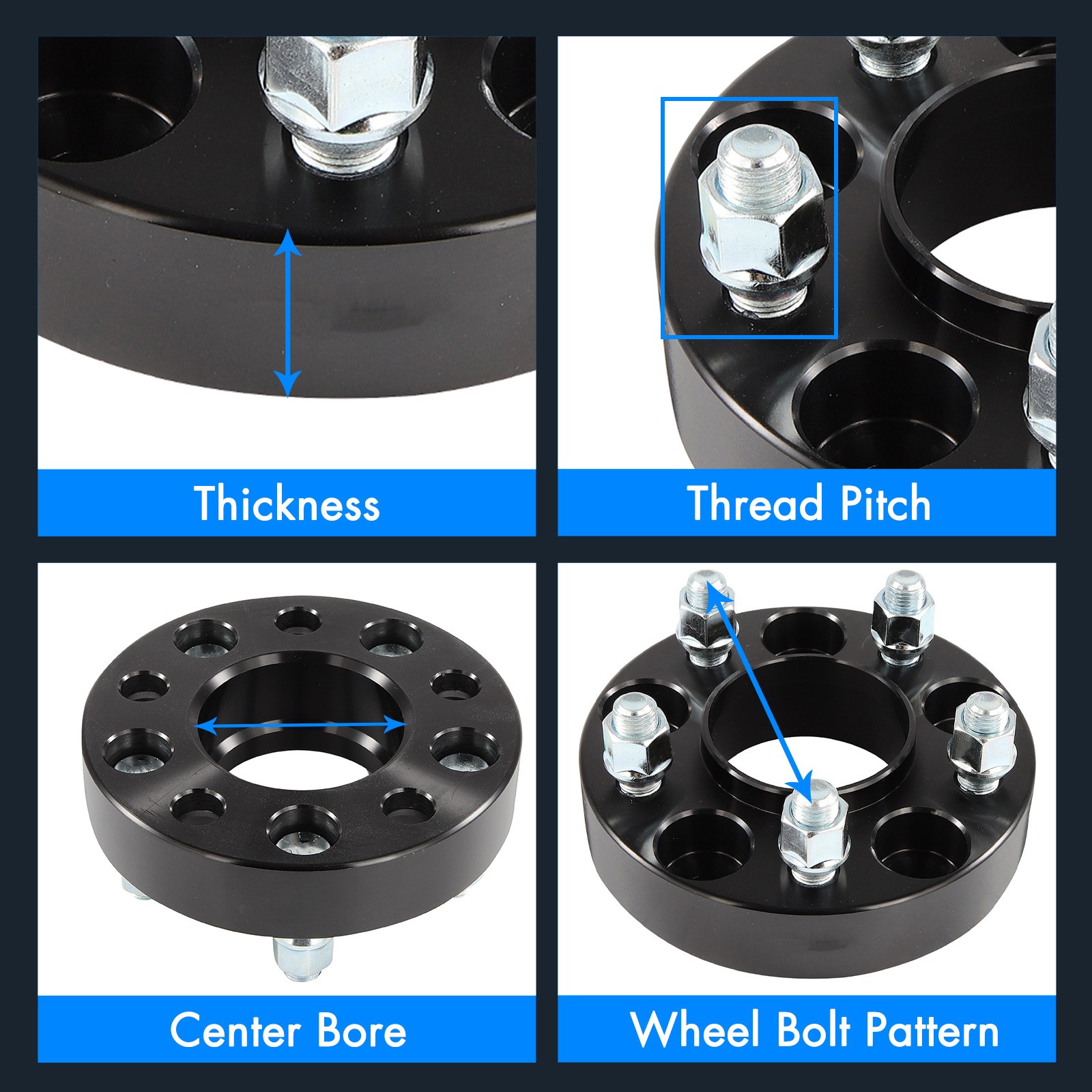 Ford GT 2015-2023 Front Right Wheel spacers 4 pcs