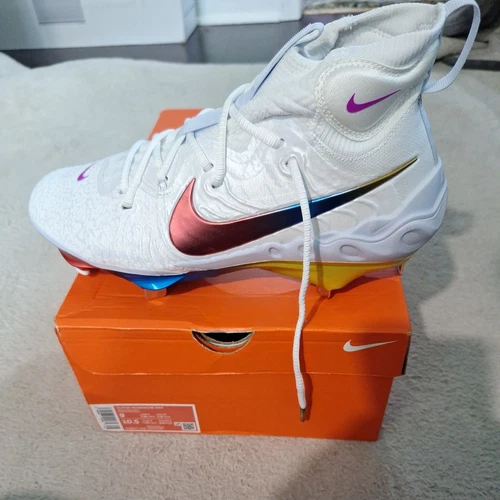 Crampons de baseball Nike Alpha Huarache NXT blanc arc en ciel homme taille 9 DJ6517 106