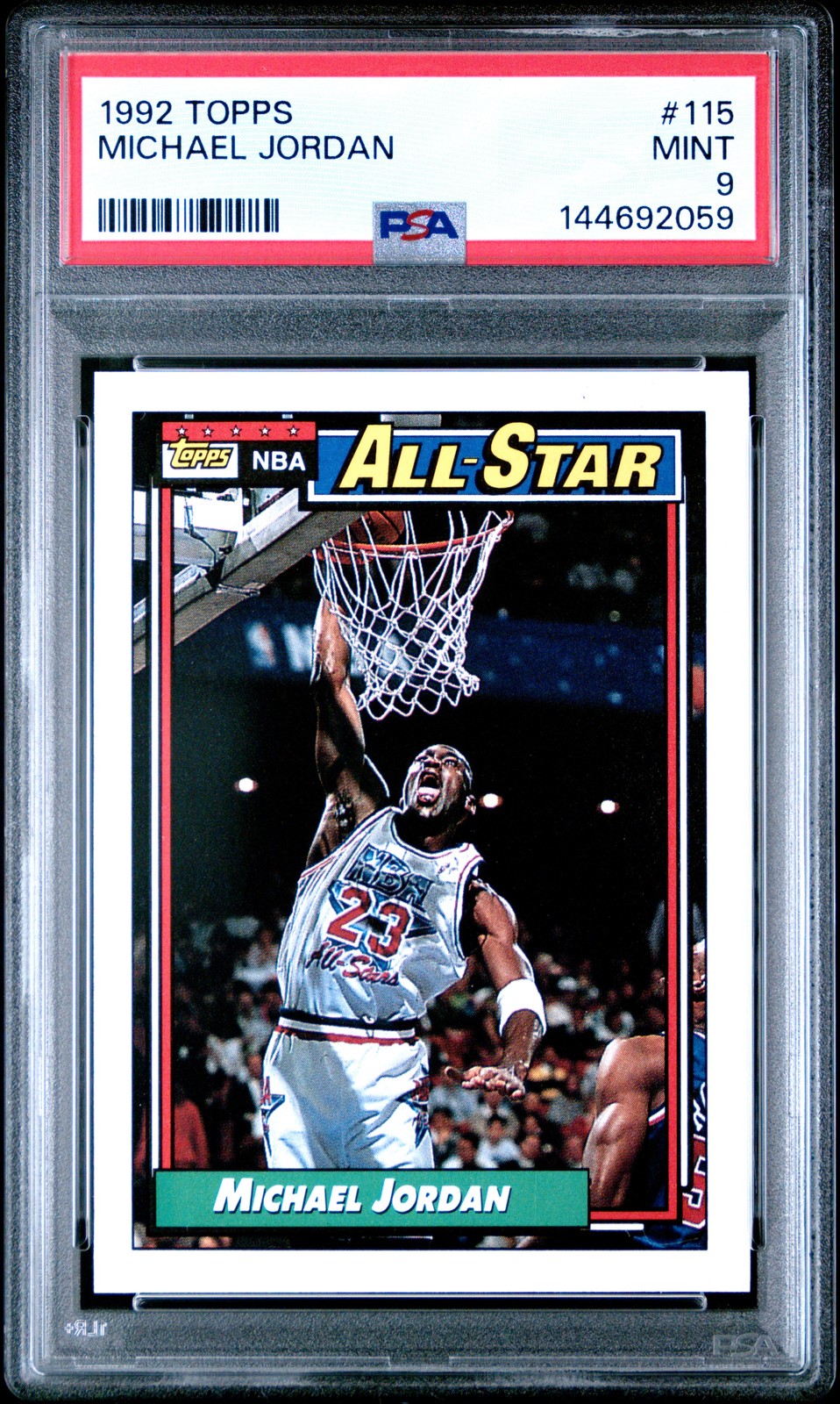 1992 TOPPS #115 MICHAEL JORDAN PSA 9