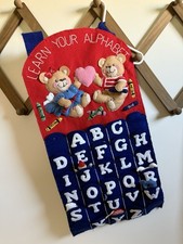Hanging Interactive Learning ABC Felt Pocket ...