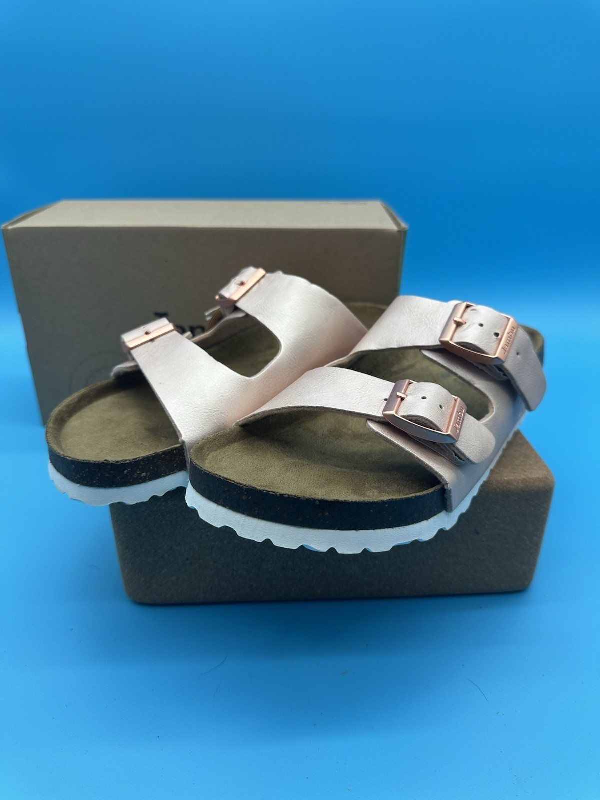 Sandalias veganas Jambu Woodstock oro rosa para mujer EE. UU. 8 UE 39 estilo Arizona
