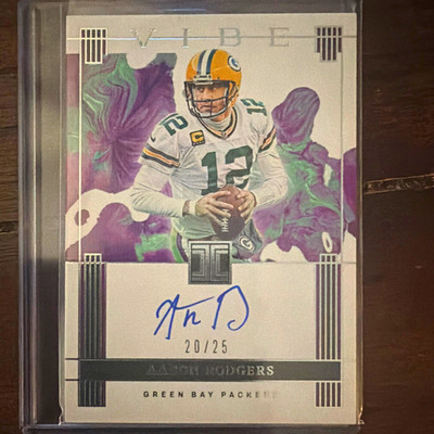 Panini 2025 Impeccable Vibe Signatures Aaron Rodgers Packers Auto 20/25 VS-ARS