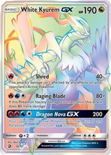 White Kyurem GX - 74/70 - Pokemon Dragon Majesty Sun & Moon Secret Rare Card NM