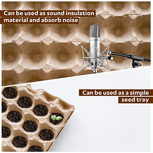 30-Cell Egg Crates (60 Pack) Pulp Fiber Egg Flat Cartons for Farm Market & - Picture 8 of 8