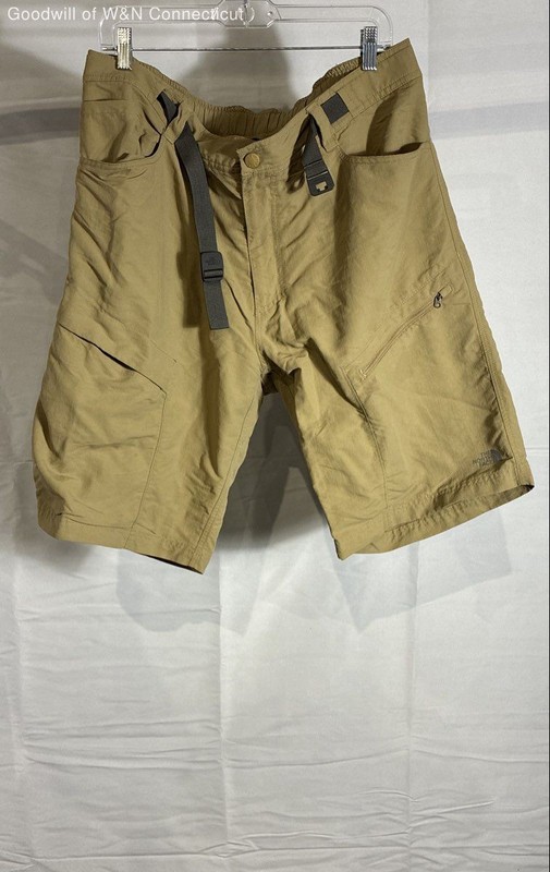 The North Face Men's Tan Paramount Hiking Belted Cargo Shorts Sz XL Long