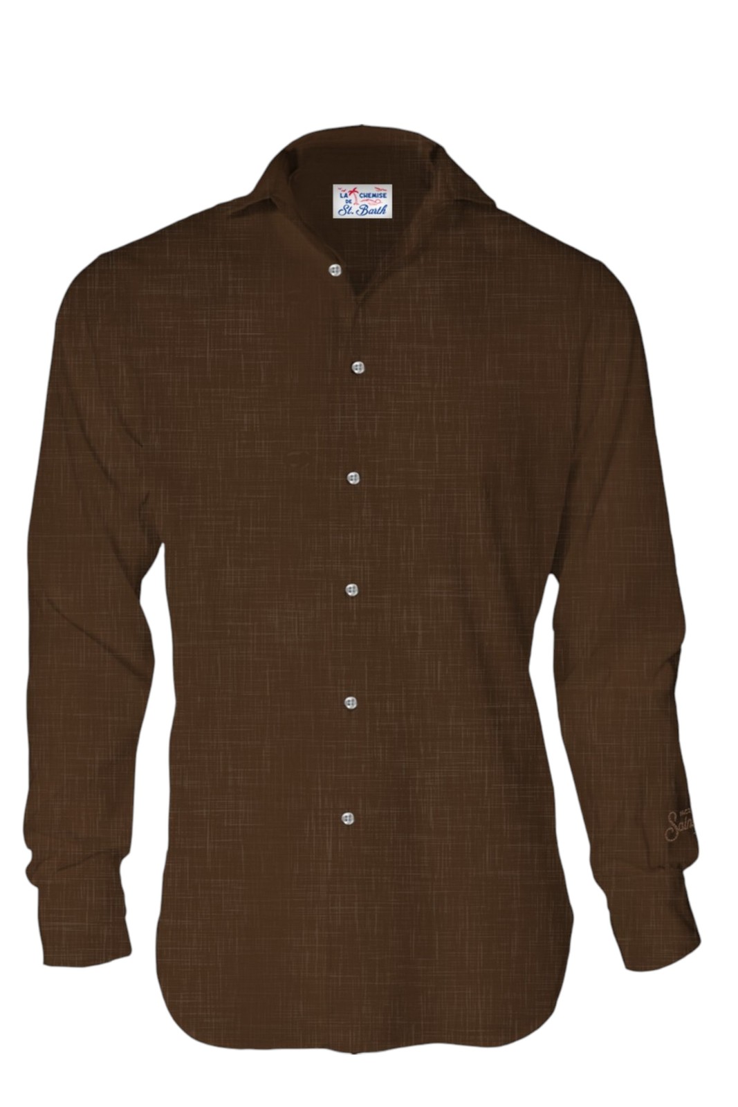 Рубашка collo Francia da Uomo Saint Barth Taglia L-XL цвета Марроне
