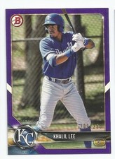2018 Bowman Prospects Purple Khalil Lee #BP116 Kansas City Royals #'d /250