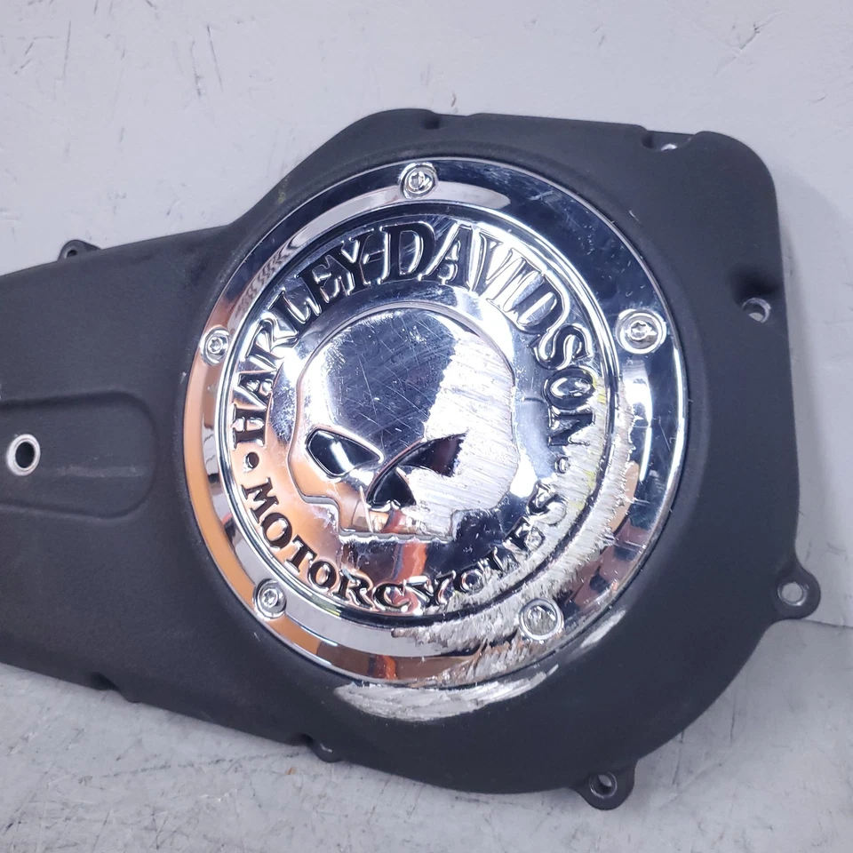 Harley-Davidson Dyna Fat Street Bob cubierta primaria arruga negra 06-17 60758-06 Foto 2 de 4