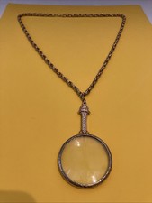 Nice Vintage Reading Magnifier With Chain.
