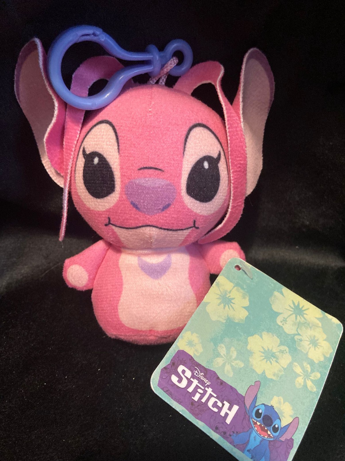 NUEVO DISNEY ANGEL DE LILO STITCH PELUCHE BOLSA CLIP EN ROSA
