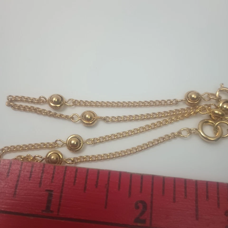  Lote de 3 collar cadena cable bola cuentas satélite 15" pulgadas  Foto 4 de 4