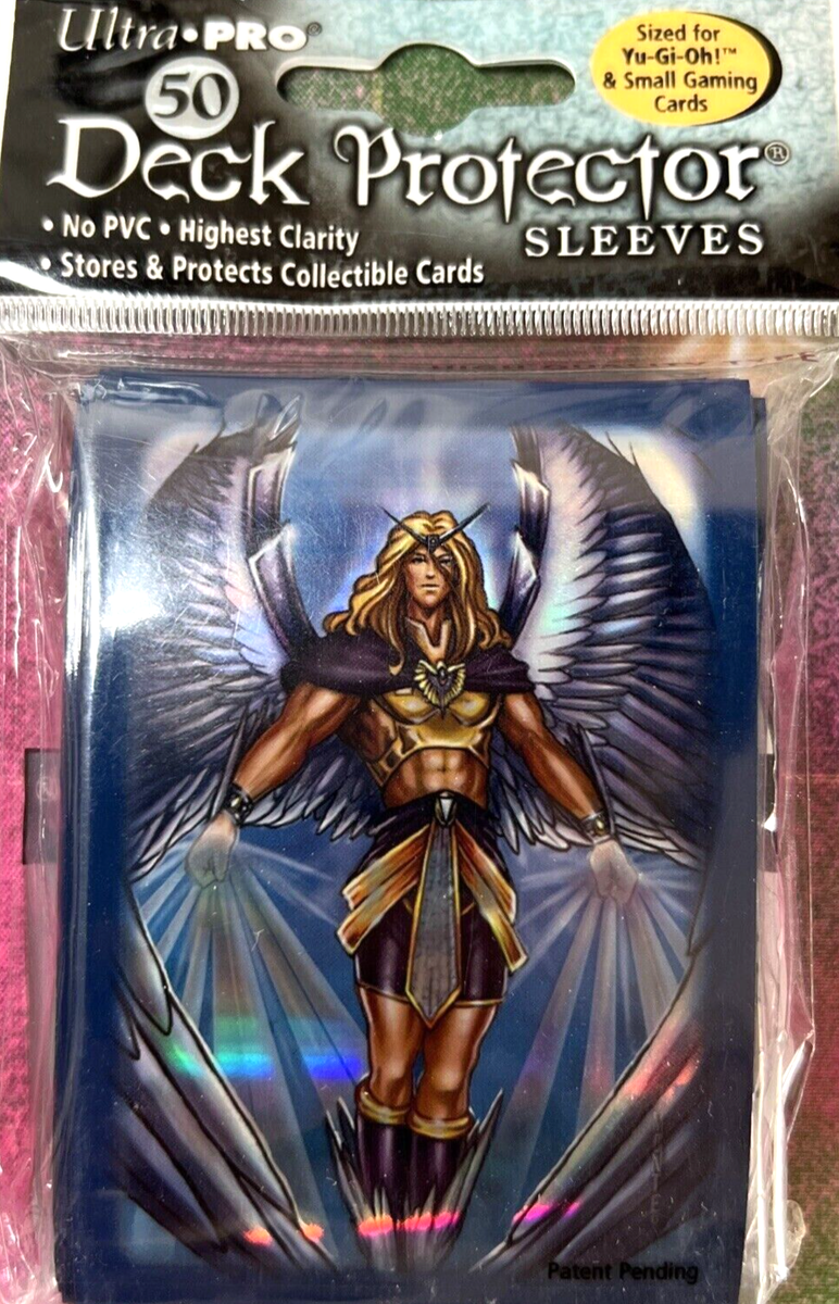 yugioh ultra pro card sleeves Yellow Monte Moore “Angels” Gold Deck Protectors – Yu-Gi-Oh Size, 50 Sleeves Per Pack, Foil Art, Small-Size Card Sleeves Toploader is made of rigid plastic that encloses the card and keeps it clean while preventing damage Ultra Pro Small PRO-Matte Deck
