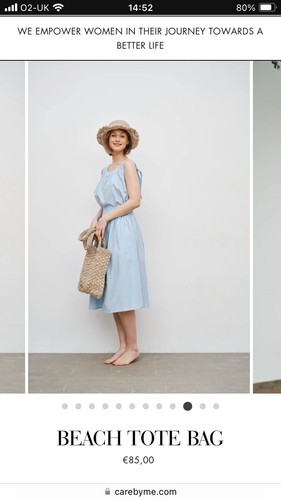 ‘Care By Me’ Luxury Beach Tote Bag Crochet Raffia Boho NEW WORTH £75 - Picture 13 of 16