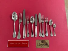 Set Cutlery 139P Christofle Albi Very Beautiful Condition Silver Metal Box New