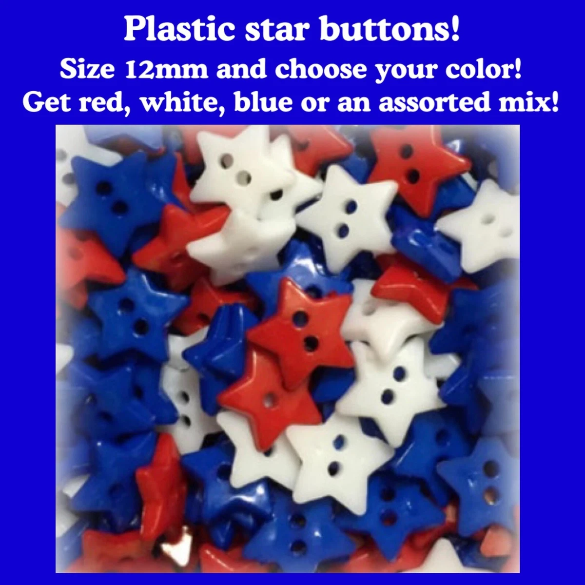 Plastic on sale star buttons