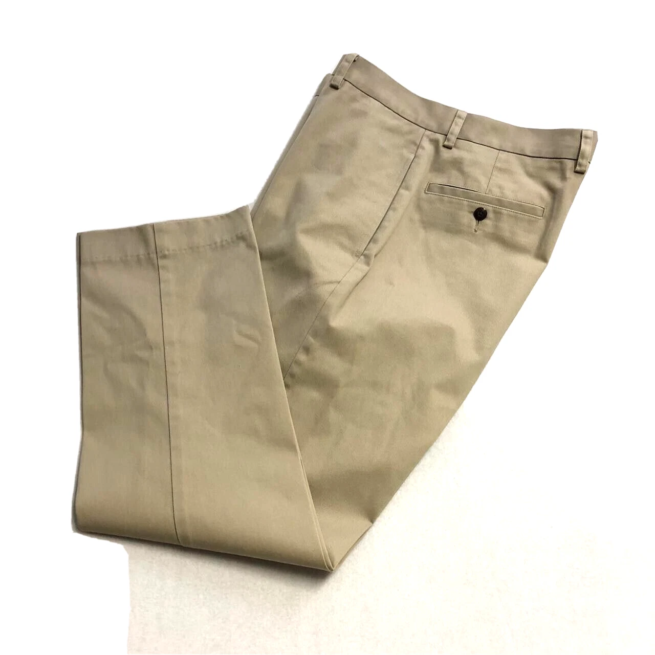 ORVIS Khaki Chino Men's Pants Trim Fit Comfort Flex Waist Hiking Fishing Sz 35"