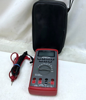 Snap-On EEDM504D Digital Multimeter Auto-Ranging Red Black With Case  (READ)