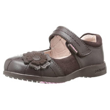 NEW pediped Kid Flex Sarah Mary Jane Leather Suede Texture Block 3D Flower Flat