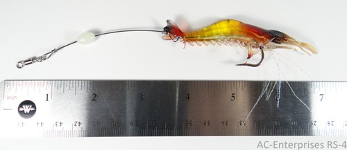 Rigged Prawn/Shrimp Lures Assorted Colors (4 Piece Set or 8 Piece Set) - Bild 7 von 14