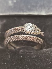 925 Gothic Snake Ring 3.4 Grams Size 6