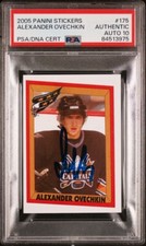 Alexander Ovechkin Signed 2005 Panini Rookie Card PSA 10 Certified Autographed 