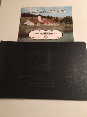 2-Vintage Unused  Farm Record Books Dept of Agricultural Economics FREE Shipping