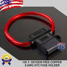 Pick Wire Gauge & Fuse Amperage ATC In-Line Fuse Holder 100% OFC Copper Wire LOT