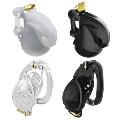 US Male Fully Restraint Chastity Device Silicone Cage Adjustable Cuff Ring Belt
