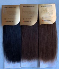 100 Human Hair for Weaving, Yaki Perm by Rebecca, 10" Long, in Many Colors