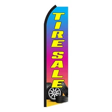 TIRE SALE Advertising Flutter Feather Sign Swooper Banner Flag Only