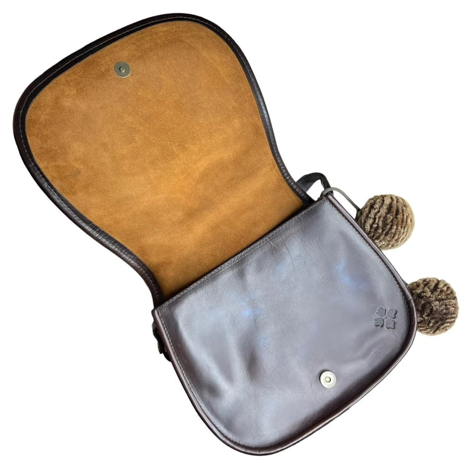Bolso Bandolera Patricia Nash Salerno Piel de Oveja Sillín Marrón Chocolate Boho Foto 2 de 4