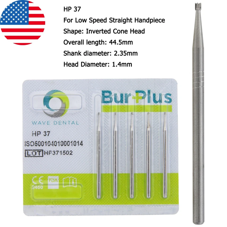 Wave Dental Carbide Burs HP 44.5mm For Low Speed Straight Handpiece HP 34 35 37 - Image 4 of 4