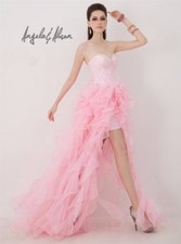 ANGELA  ALISON Sz 2 PINK HI-LOW FORMAL PROM PAGEANT DRESS 41037 NEW 475