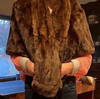 Vintage Brown Mink Stole/Shrug/Shawl